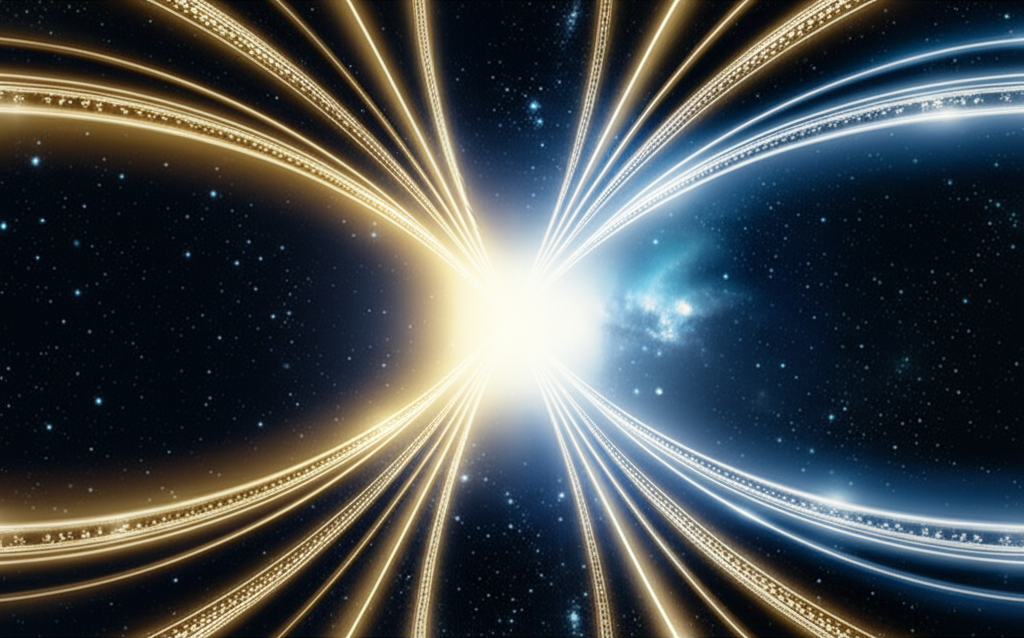 Символическая карта звездного неба, где пересекаются орбиты, и одна из них олицетворяет нисходящий узел.