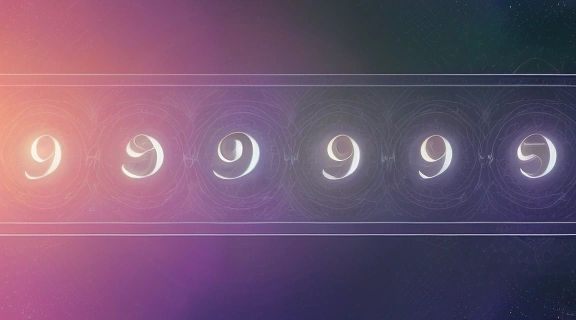 Мистическое изображение, символизирующее Нумерологический гороскоп на 2025 год с числом 9 в центре и символами личных циклов.