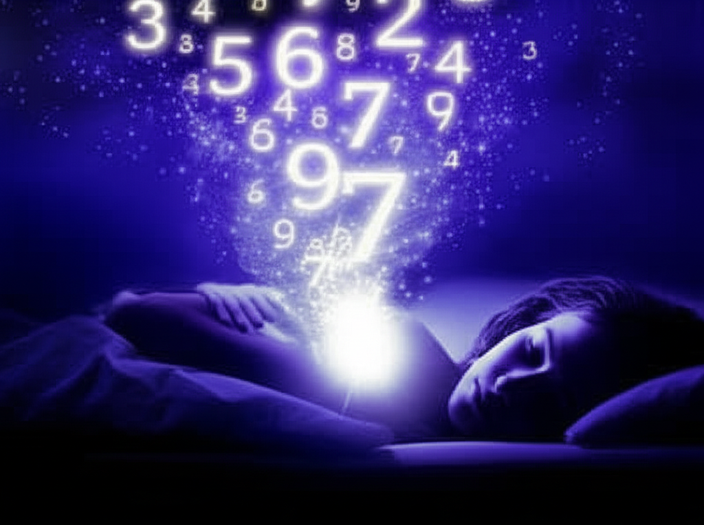 Мистическое изображение, иллюстрирующее, что такое нумерология в снах и как числа влияют на подсознание.