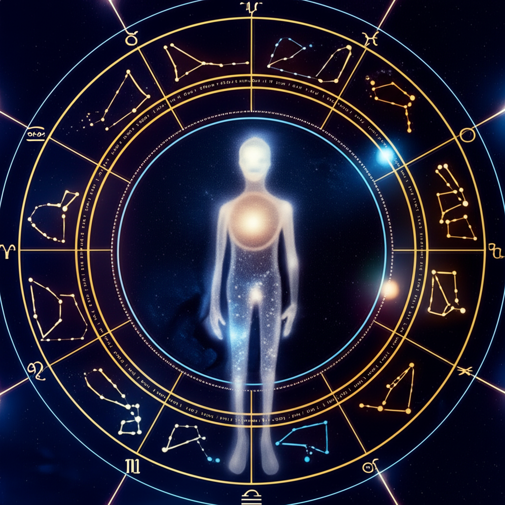 Детальная натальная карта для составления персонального гороскопа.