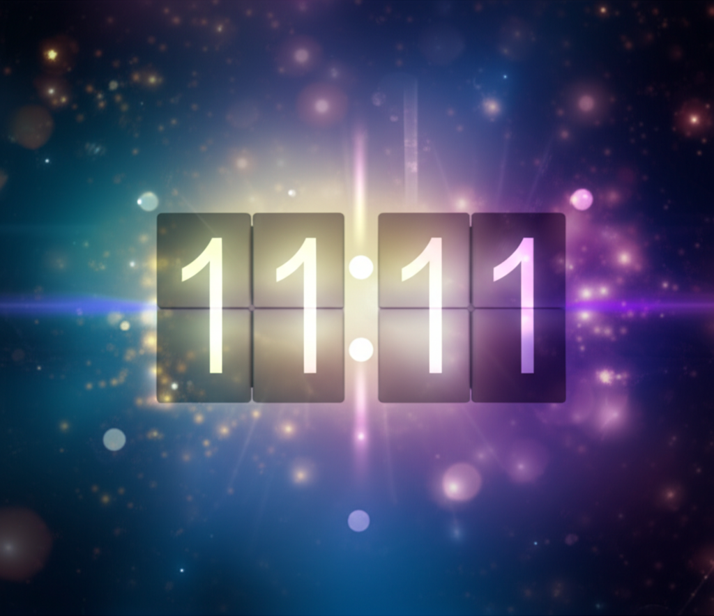 Подробные подсказки ангелов на часах на фоне звездного неба