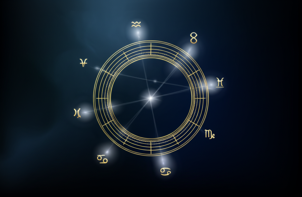 Детальная схема, иллюстрирующая положение планет в натальной карте.