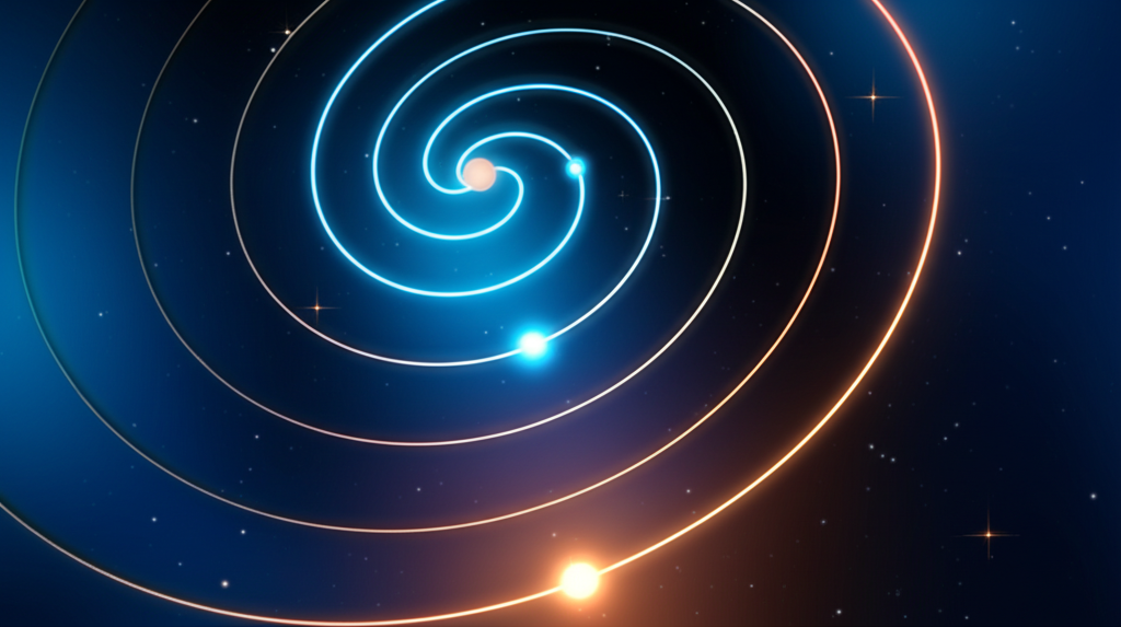 Астрономическая схема, которая наглядно объясняет, что такое ретроградные планеты.