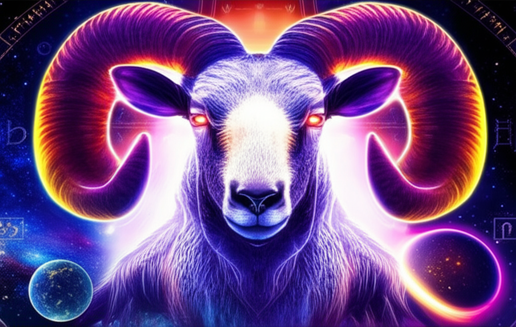 Изображение демонстрирует Овна, медитирующего под звездным небом во время ретроградного Меркурий советы для Овна, символизируя спокойствие и внутреннюю силу.