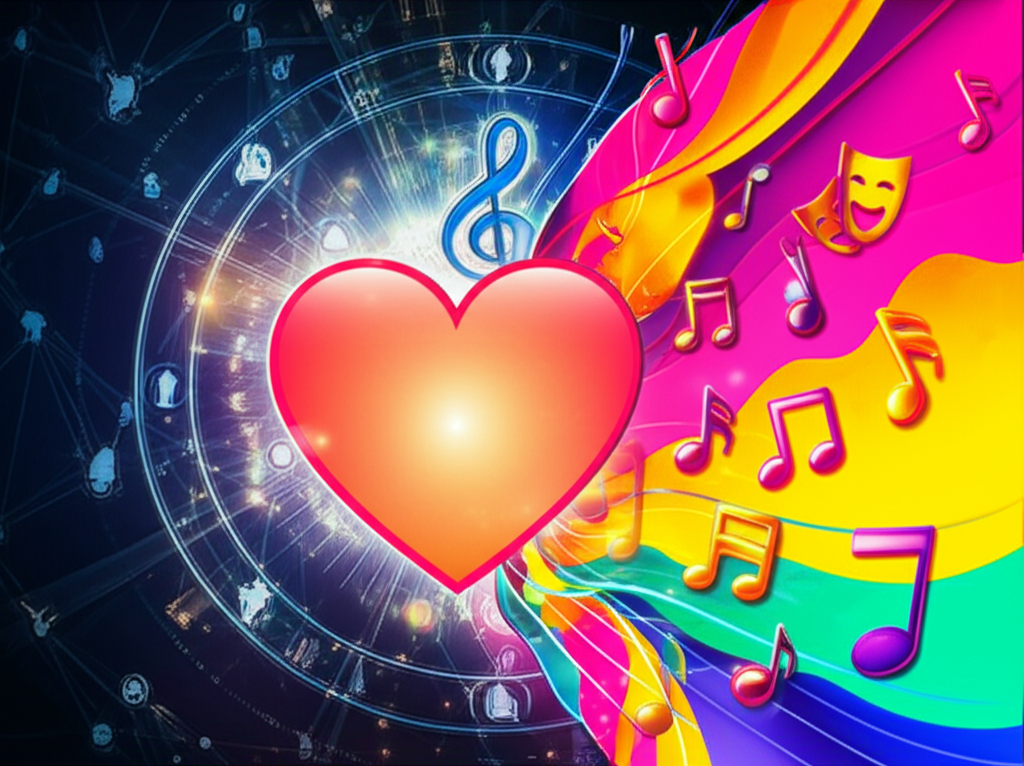 Астрологическая иллюстрация, символизирующая северный узел в 5 доме