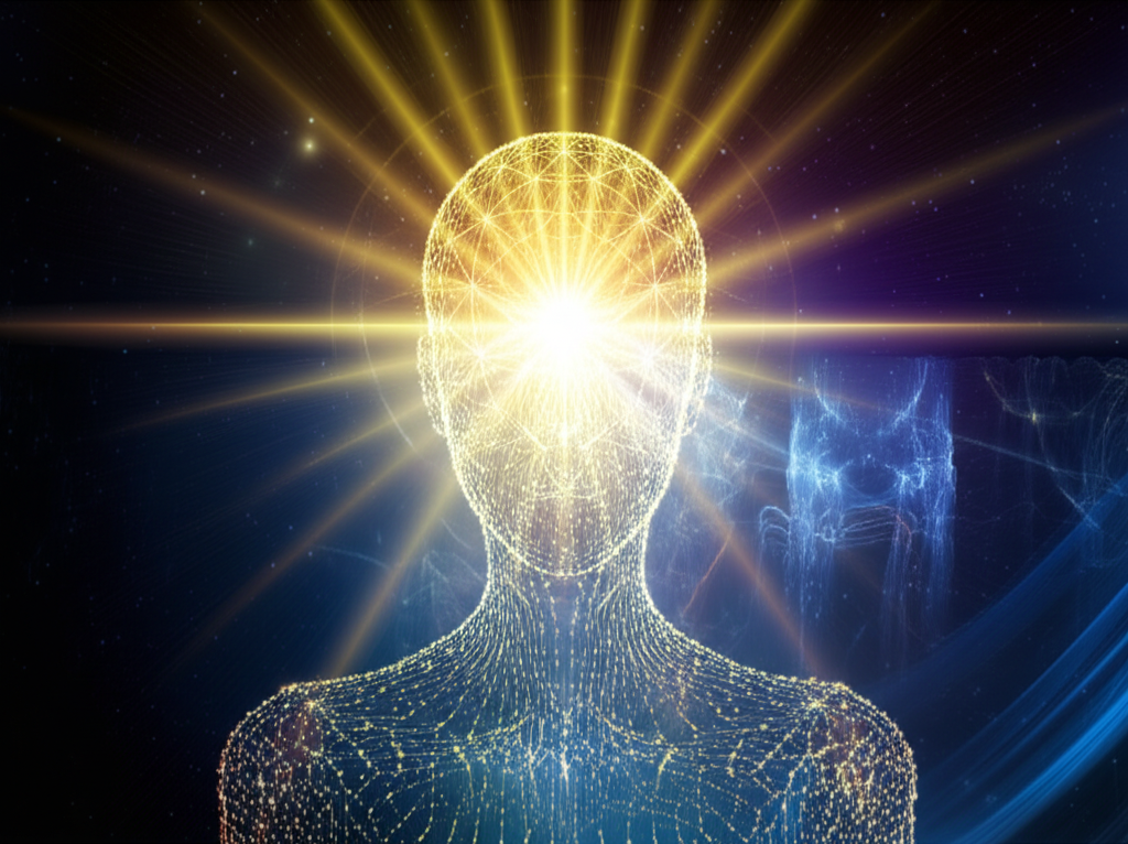 Символическое изображение, где шестое чувство каббала раскрывает скрытую структуру реальности.