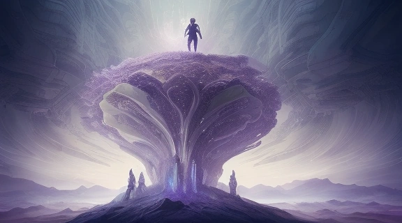 Изображение демонстрирует, как сказку сделать былью, показывая человека, превращающего фантазийные идеи в осязаемую, конкретную реальность.