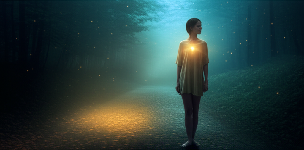 Человек на распутье, который прислушивается к себе, чтобы следовать своей интуиции и выбрать верный путь.