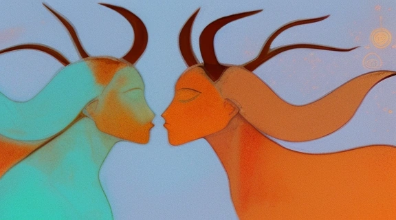 Иллюстрация, символизирующая совместимость овнов с другими знаками зодиака.