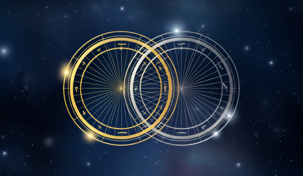 Детальное сравнение двух гороскопов для анализа совместимости партнеров.