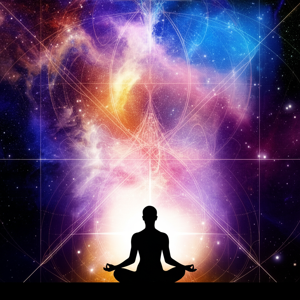 Визуализация концепции, которую изучает трансперсональная психология: расширение сознания и выход за пределы эго.