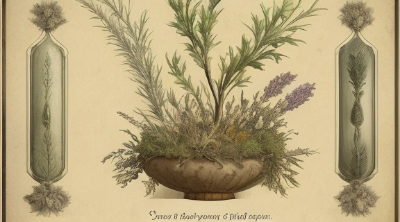 Изображение демонстрирует различные травы от демонов, используемые в народных традициях для защиты и очищения.