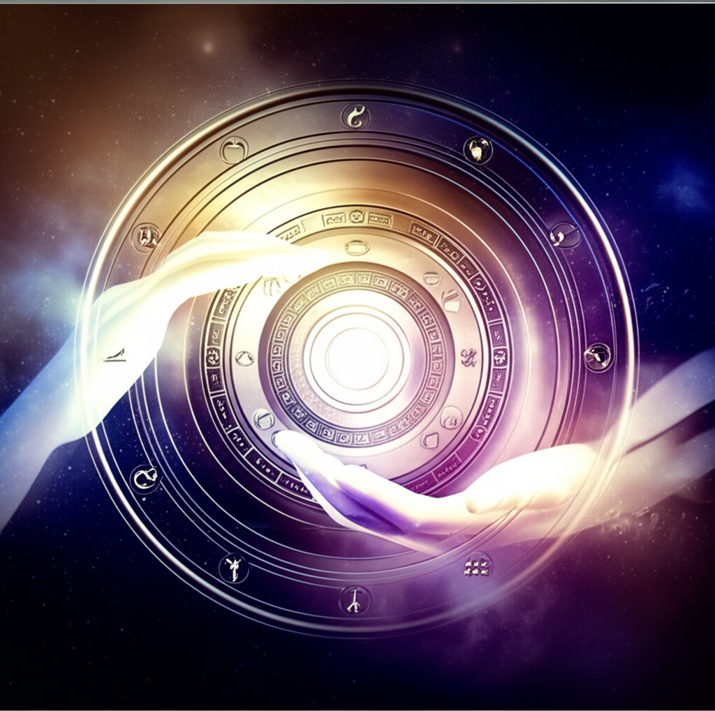 Многослойная схема, иллюстрирующая разные уровни чтения астрологической карты.