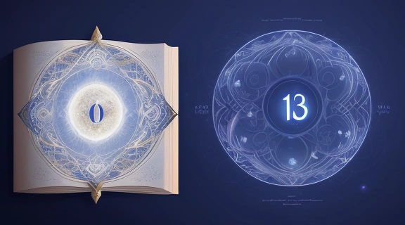 Иллюстрация, показывающая мистическую связь между календарными числами и символами сновидений, подчеркивающая феномен вещие сны в числах месяца.