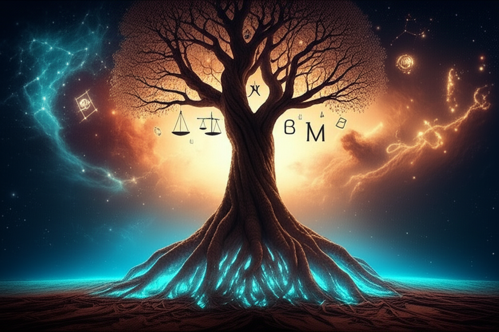 Символическое дерево, показывающее влияние имени на судьбу человека