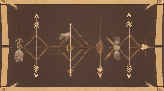 Древний ритуал: Восточное гадание по стрелам на старинном коврике