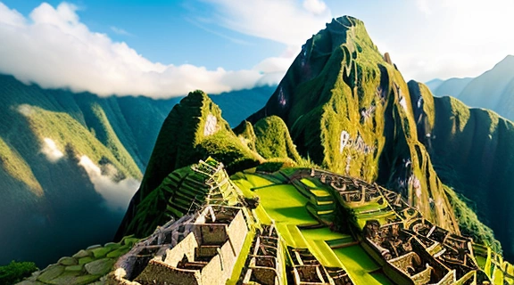 Историческое изображение, показывающее Открытие Мачу-Пикчу Гирамом Бингемом в 1911 году, когда он впервые увидел затерянный город, скрытый в тумане Анд.