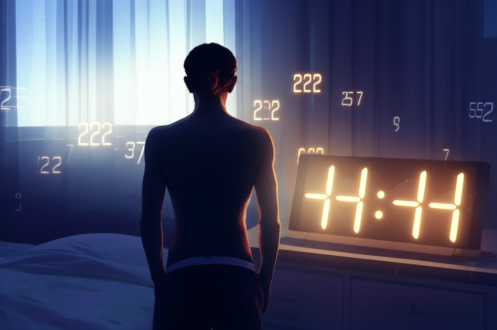 Светящиеся цифры на часах, иллюстрирующие значение ангельских чисел в жизни человека.