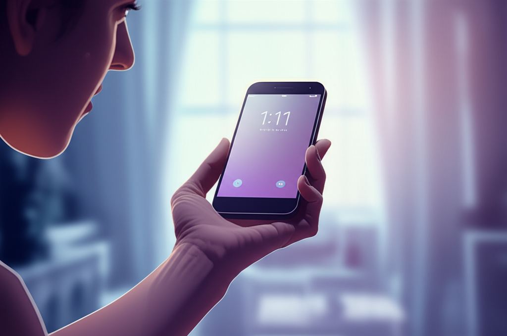 Человек смотрит на часы, показывающие 1:11, что символизирует значение числа 111 в нумерологии.