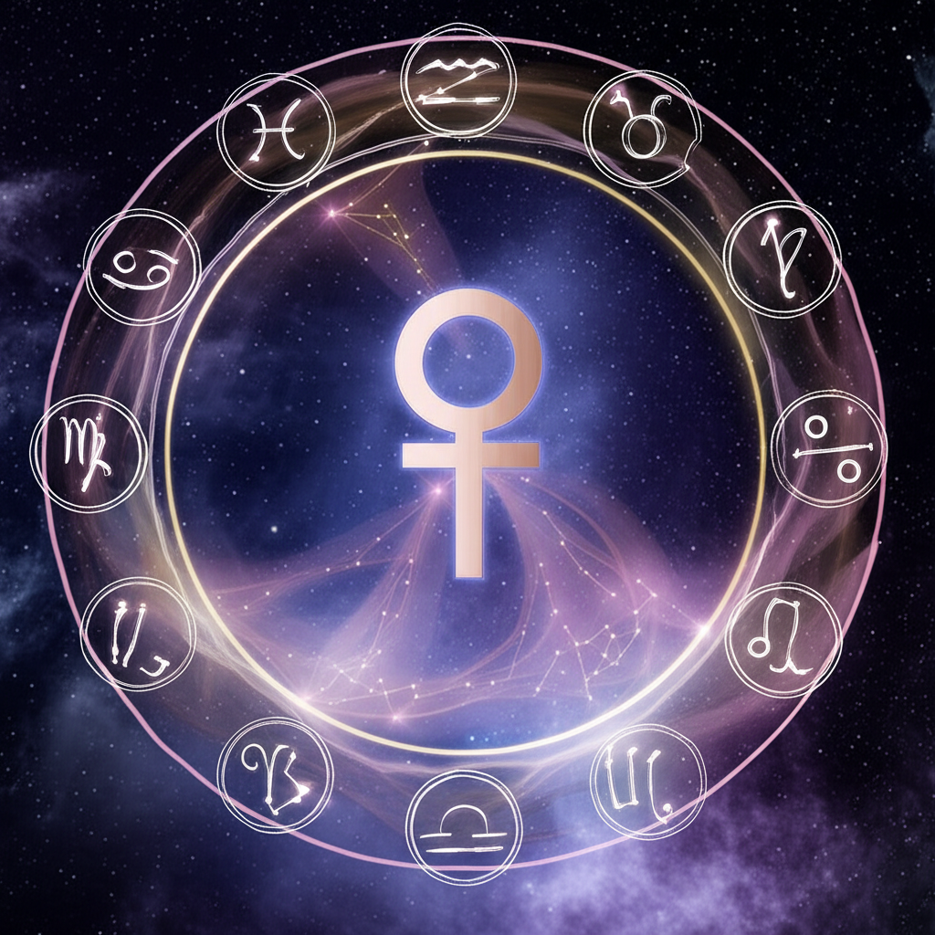 Символическое изображение планеты, иллюстрирующее знак венеры в астрологии